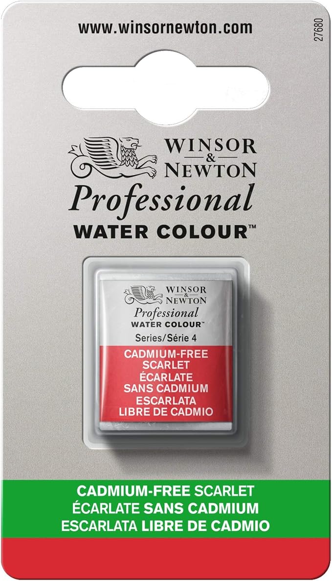 Winsor & Newton Professional Watercolor, Half Pan, Cadmium-Free Scarlet by WinsorNewton