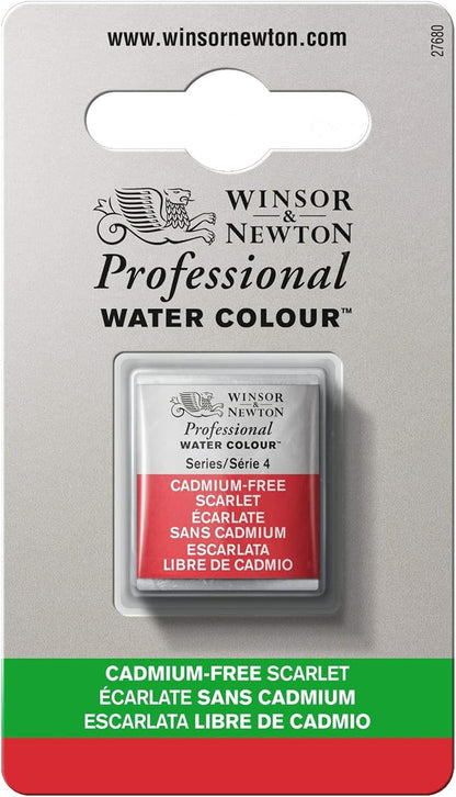 Winsor & Newton Professional Watercolor, Half Pan, Cadmium-Free Scarlet by WinsorNewton