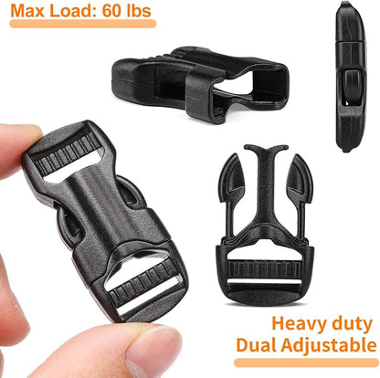 5/8" Buckle and Strap Set: 6 Yards of Thick Nylon Webbing, 6 Pack Quick Side - Image 3