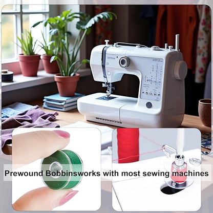 103 Pcs 36 Color Sewing Machine Thread & Prewound Bobbins Size A, 700 Yard - Image 6