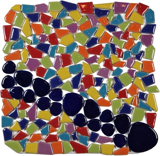 Ceramic Mosaic Tiles for Crafts & Art Projects 200 Grams Vibrant Colors Pieces - Image 9