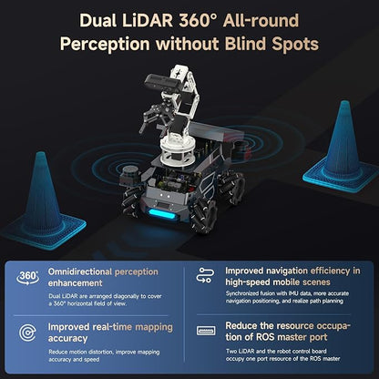 Yahboom ROS2 Robot Kit with Jetson Orin NX 16GB Super Large AI Model with 6DOF - Image 5