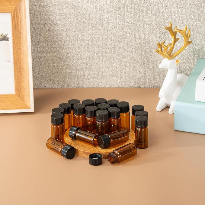 5ml Amber Small Glass Vials 100pcs - Image 3