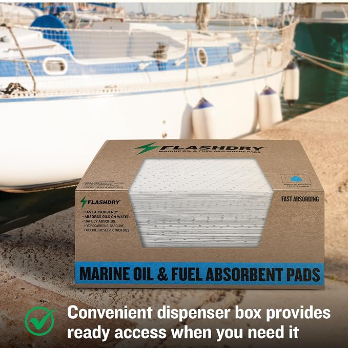 FLASHDRY Marine Oil & Fuel Spill Absorbent Pads - Image 4