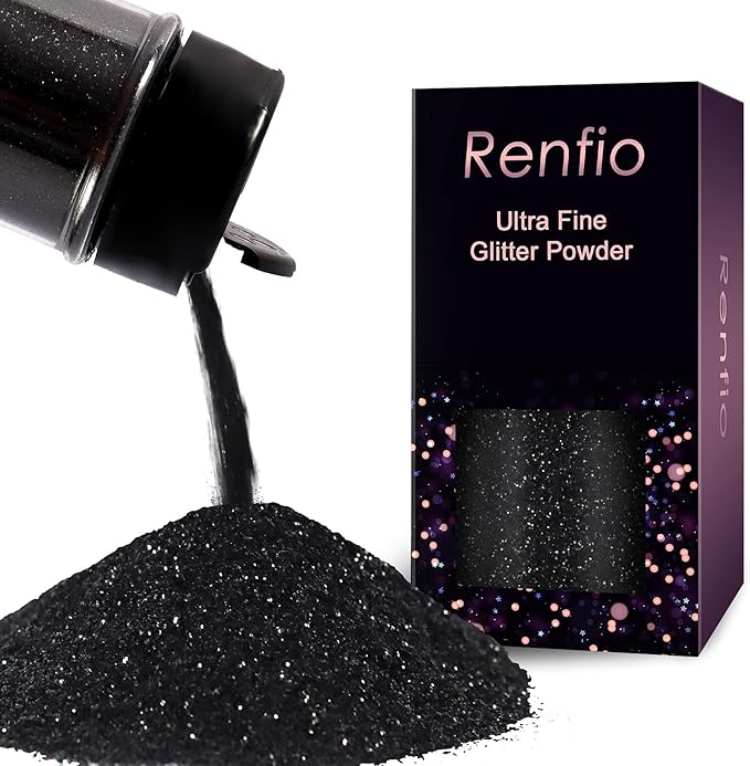 Renfio Ultra Fine Metallic Resin Glitter Powder 2.11 Oz PET Flakes Crafts by Renfio