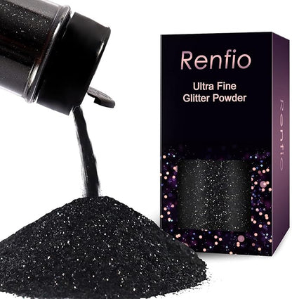 Renfio Ultra Fine Metallic Resin Glitter Powder 2.11 Oz PET Flakes Crafts by Renfio