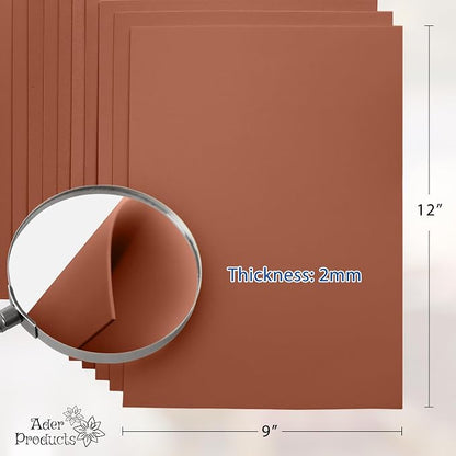 Brown EVA Foam Sheets for Crafts, 15 Pack, 9 x 12 Inch, 2mm Thickness – Ideal - Image 2