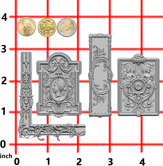 Art Mold for Polyclay Air Dry Clay Plaster, Frame and Plaque - Image 4