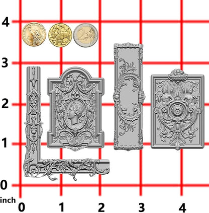 Art Mold for Polyclay Air Dry Clay Plaster, Frame and Plaque - Image 4