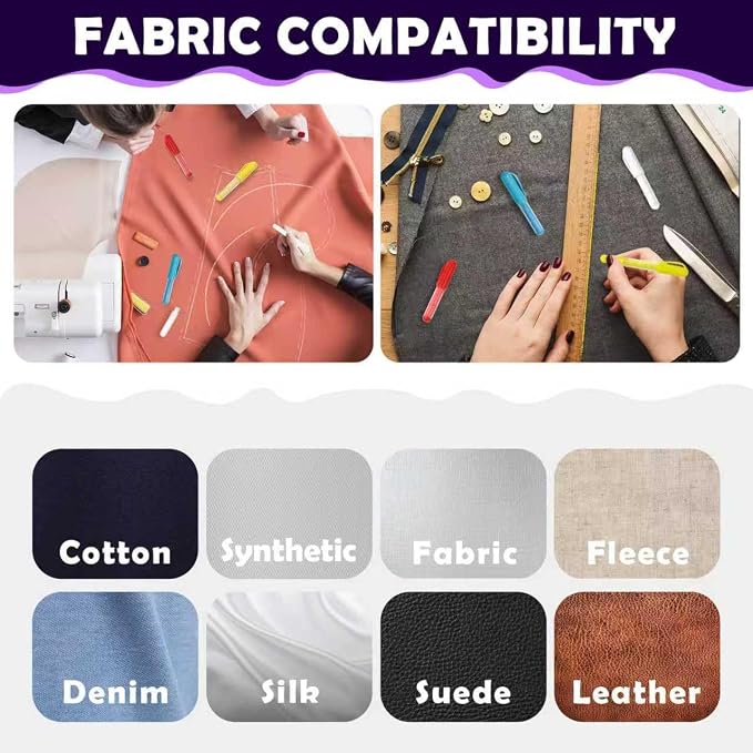 2PCS Sewing Chalk for Fabric, Wipeable and Washable Fabric Chalk for Sewing - Image 8