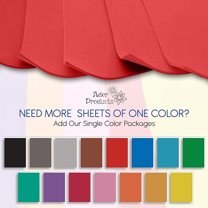 Red EVA Foam Sheets for Crafts, 9 x 12 Inch, 2mm Thickness, 15 Pack – Ideal for - Image 3