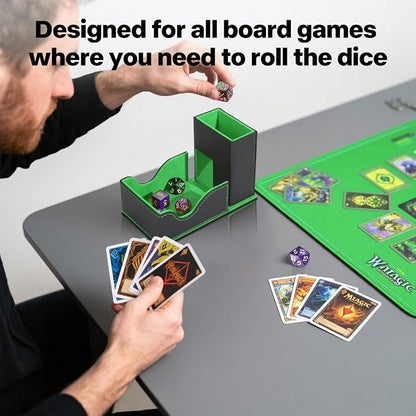 Dice Tower and Tray, Portable Commander Deck Box, Foldable Dice Storage Box - Image 6
