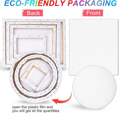 7 Pack Stretched Canvases for Painting, Round Canvas - Image 2