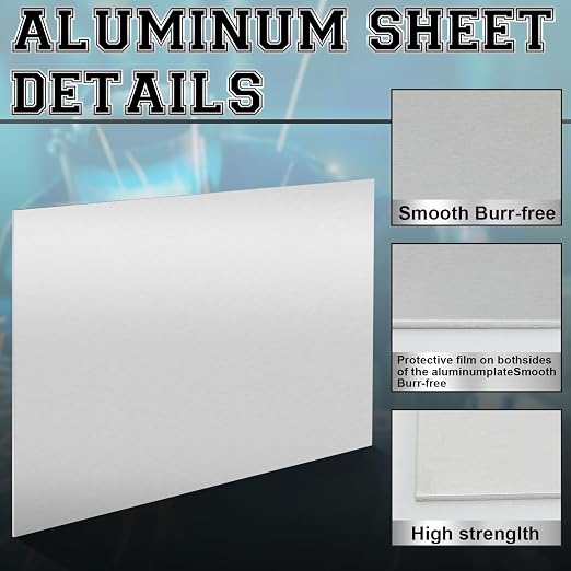 2 Pack 5052 Aluminum Sheet Metal 8" x 10" Aluminum Plate 1/8 Inch Thickness - Image 3