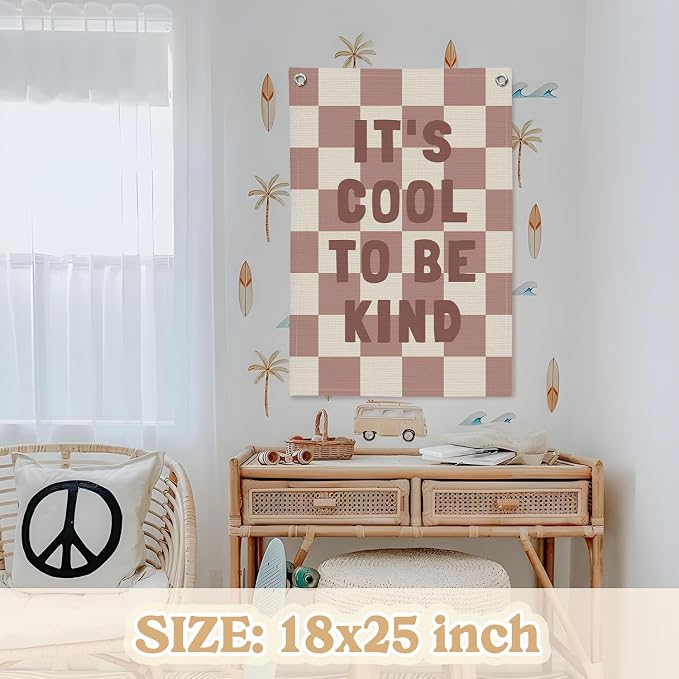 Kids Room Decor, It's Cool to Be Kind Banner - Image 2