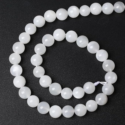 36pcs 10mm Natural White Moonstone Beads AAA Gemstone Round Loose Beads - Image 5