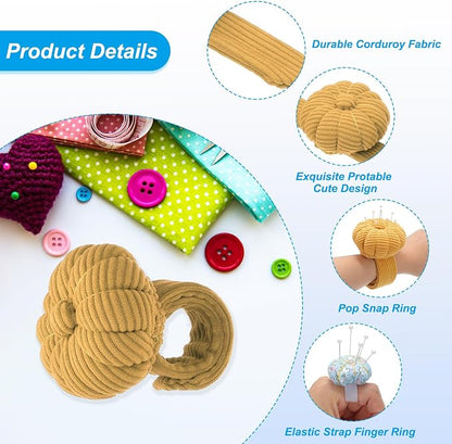 PATIKIL Wrist Pumpkin Pin Cushion, Snap Pin Cushion - Image 3