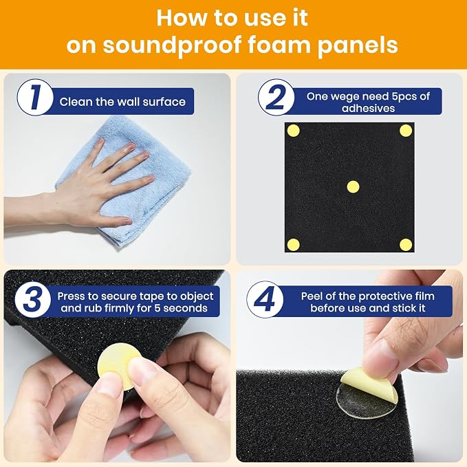 Focusound 300 Pack Double-Sided Sticky Adhesive Dots - Image 4