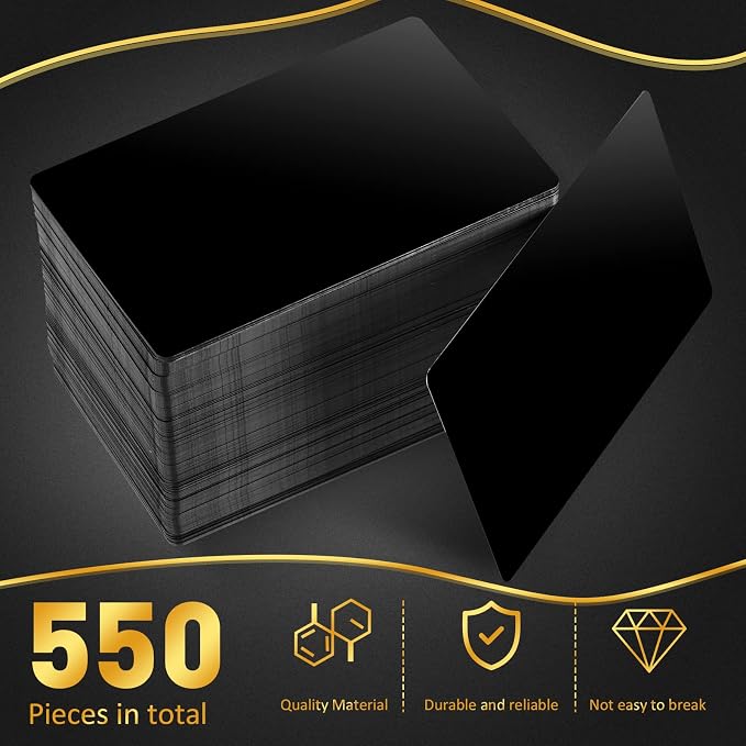 Thenshop 550 Pcs Metal Business Cards Engraving Aluminum Plates - Image 3
