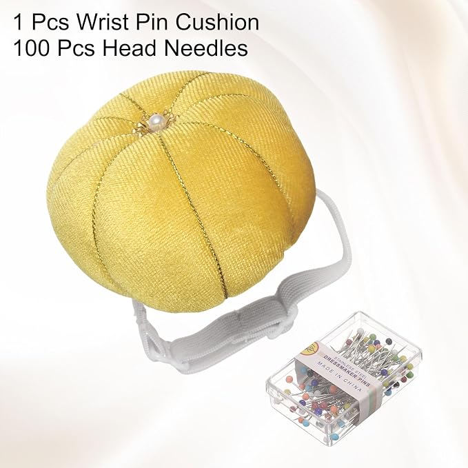 HARFINGTON Wrist Pin Cushion Wristband Sewing Pincushion Polyester Pin Holder - Image 3