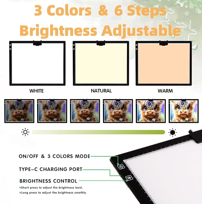 HIUKCOLED Rechargeable A3 Light Pad - Image 3
