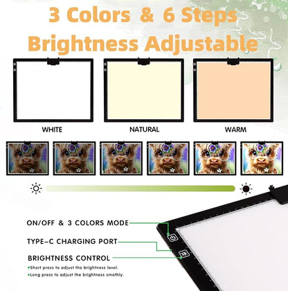 HIUKCOLED Rechargeable A3 Light Pad - Image 3