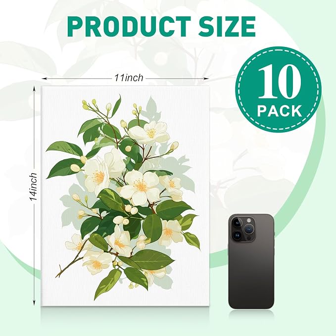 FUMILE Canvases for Painting 11x14 Inch 10 Pack, Canvas Boards for Painting - Image 2