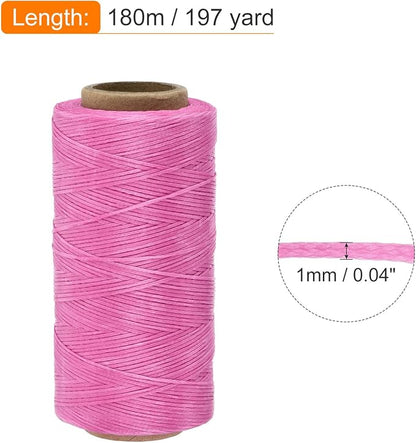 MECCANIXITY Waxed Thread, 197 Yard 1mm 210D Flat Wax Thread Polyester Waxed - Image 2
