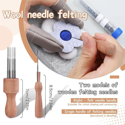 SOCNITC Needle Felting Tools, Needle Felting Kit, 4.5"x3.5" Needle Felting Pad - Image 4