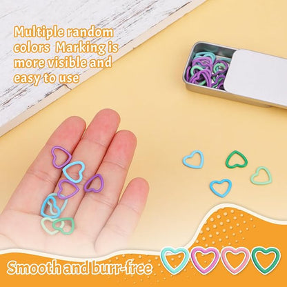 Jmuiiu Heart-Shaped Metal Stitch Markers - Image 3