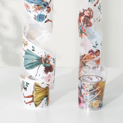 WT Carefree Wide PET Tape, Single Roll, Original Character Designs, Transparent - Image 3