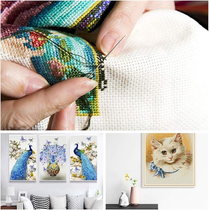 Cross Stitch Aida Fabric 14 Count, 59 by 39 Inch Large Size, Classic Reserve - Image 6