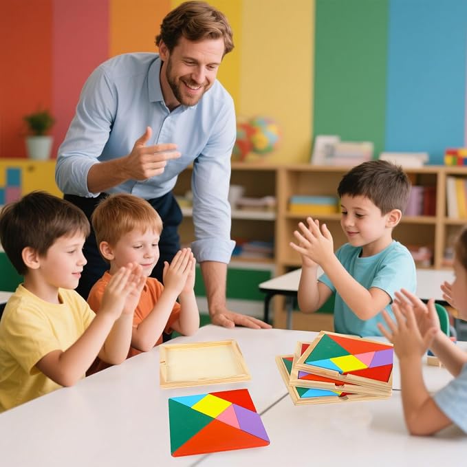 3 otters Wooden Tangram Puzzles - Image 3