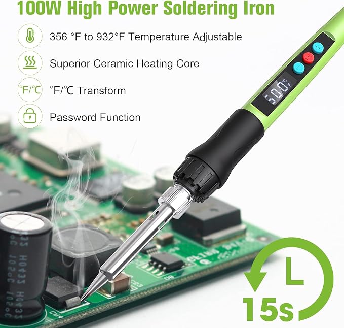 Soldering Iron Kit, 100W LED Digital Solder Gun kits - Image 5