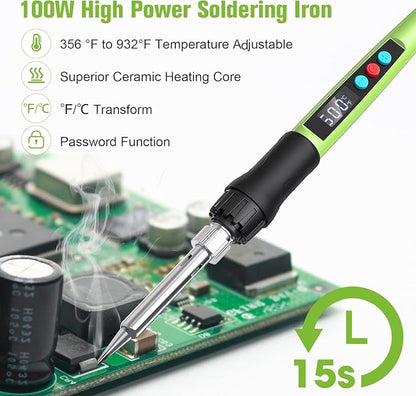 Soldering Iron Kit, 100W LED Digital Solder Gun kits - Image 5