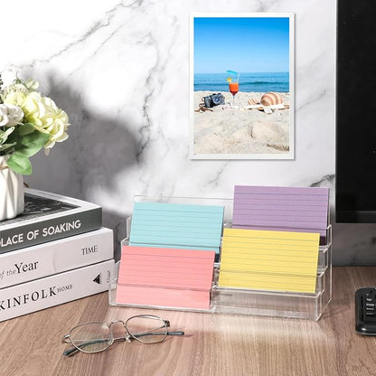 4 Tier Index Card Display Stand 3x5 Acrylic Card Holder - Image 5