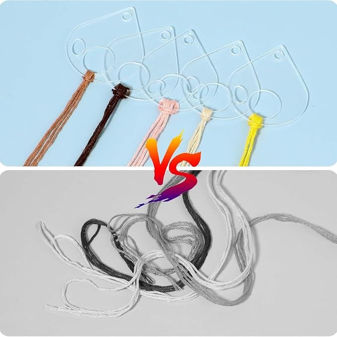 50Pcs Acrylic Embroidery Floss Organizer - Image 4