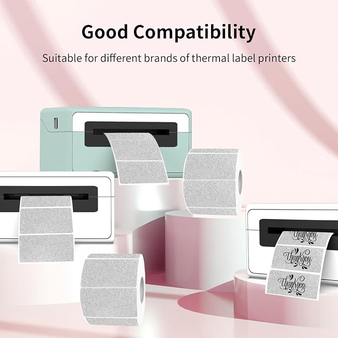 2x1 Inch Holographic Thermal Labels, Waterproof Self-Adhesive Shipping Barcode - Image 3