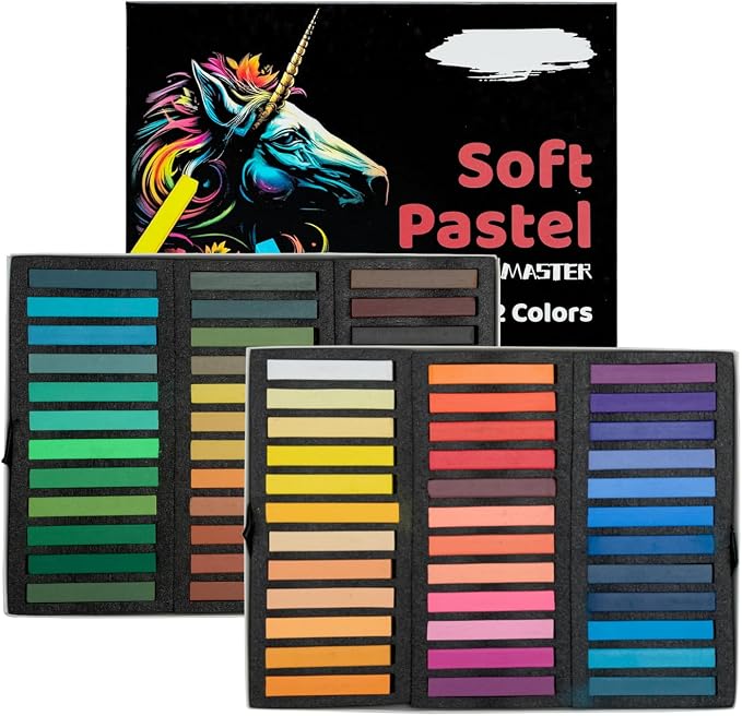 Soft Pastels Set, Square Chalk Pastel Sticks, Students & Beginners, Blending & by Ouksma
