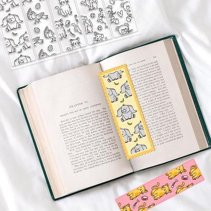 Animal Bookmark Clear Stamps 6.3x4.3 Rectangular PVC Silicone Stamps - Image 5