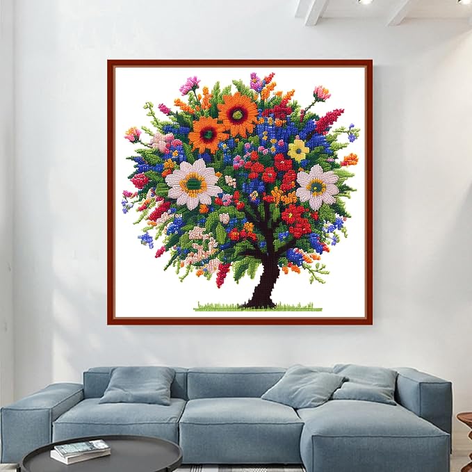Dimensean Stamped Cross Stitch Kits Full Range of Embroidery Patterns Starter - Image 2