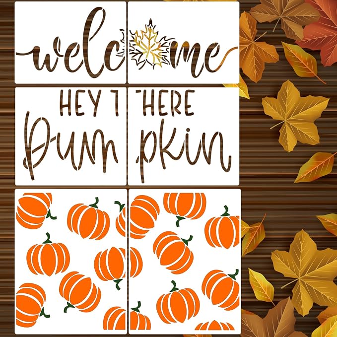 Fall Stencils for Door Mats 27”x14” Fall Doormat Stencils Pumpkin Stencil by zosylley