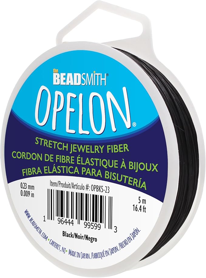 The Beadsmith Opelon Stretch Cord – Elastic Beading Fiber, 0.23 mm Diameter by TheBeadsmith