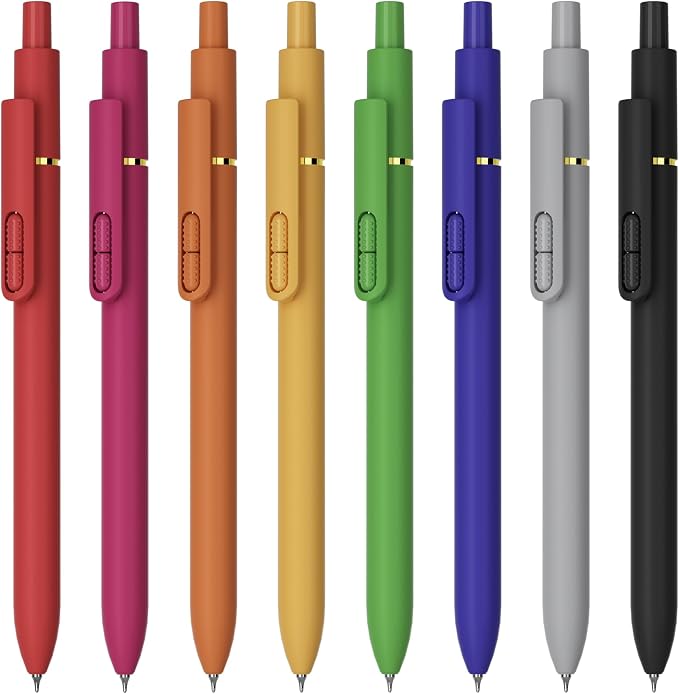 inkipen- 8 Pack Pens, Gel pens Black Ink, Fine Point, Quick-Drying Smooth - Image 2