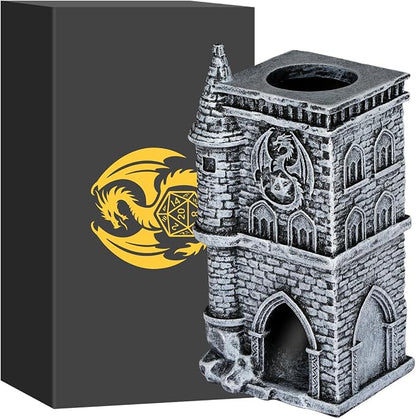 D&D Castle Dice Tower for All Dice Sizes, 3D Resin Rolling Trays, Fantasy - Image 8