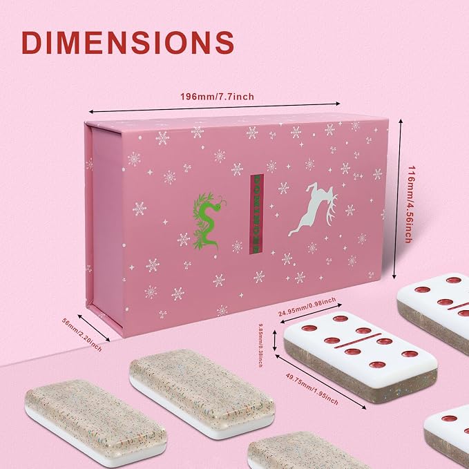 IDTQ Dominoes Set for Adults, Double 6 Dominos Game Set - Image 3