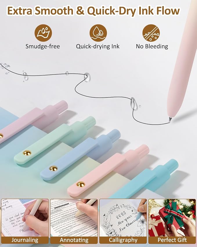 FIOVER Gel Pens, Cute Office Back to School Supplies Gifts - Image 6