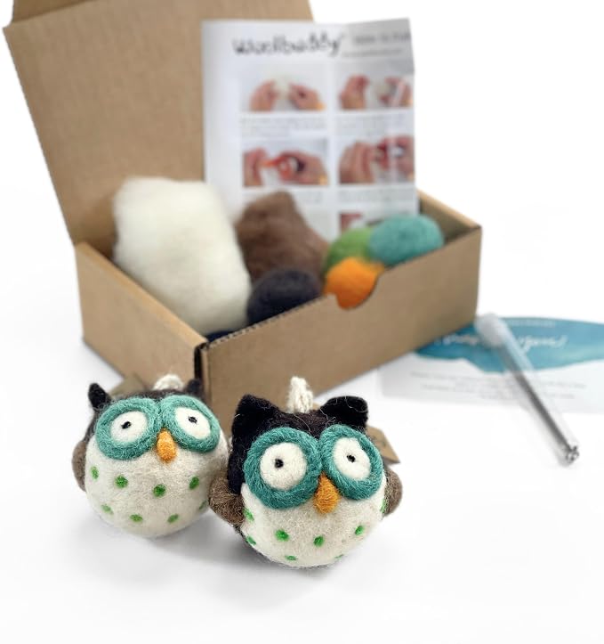 Woolbuddy Owl Needle Felting Kit - Image 2