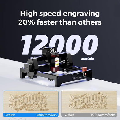 LONGER Ray5 mini Laser Engraver, 12000mm/min High-Speed Cutter - Image 4