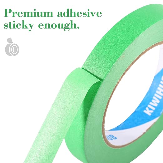 Green Painters Tape, 1 inch x 60 Yards x 5 Rolls - Image 4